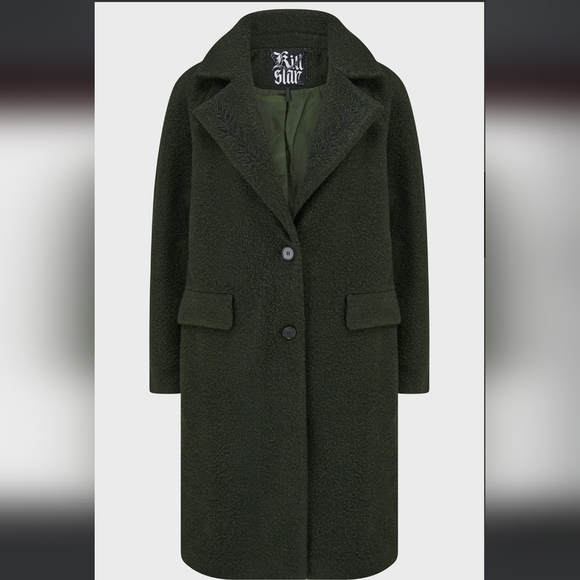 Killstar Jackets & Blazers - Killstar Dark Green Women's Pea Coat